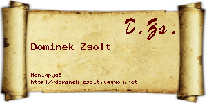 Dominek Zsolt névjegykártya